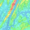 Topografische kaart Condado de Nueva York, hoogte, reliëf