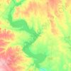 Topografische kaart Lake Whitney, hoogte, reliëf