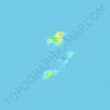 Topografische kaart Islas Ballestas, hoogte, reliëf