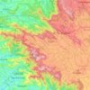 Topografische kaart Madikeri taluku, hoogte, reliëf