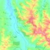 Topografische kaart Antras, hoogte, reliëf