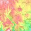 Topografische kaart Xaltocan, hoogte, reliëf