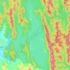 Topografische kaart Pedu Lake, hoogte, reliëf