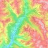 Topografische kaart Colmars, hoogte, reliëf
