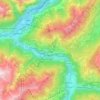 Topografische kaart Fließ, hoogte, reliëf