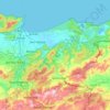 Topografische kaart El Tarf, hoogte, reliëf