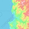 Topografische kaart La Serena, hoogte, reliëf