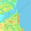 Topografische kaart Natal, hoogte, reliëf