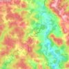 Topografische kaart Montcléra, hoogte, reliëf