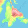 Topografische kaart Southampton Island, hoogte, reliëf