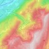 Topografische kaart Malleval-en-Vercors, hoogte, reliëf