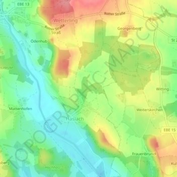 Topografische kaart 85625, hoogte, reliëf