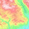 Topografische kaart Castilblanco de los Arroyos, hoogte, reliëf