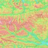 Topografische kaart Hohe Tauern, hoogte, reliëf