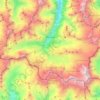 Topografische kaart Zermatt, hoogte, reliëf