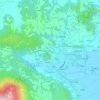 Topografische kaart Sinj, hoogte, reliëf