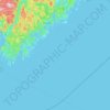Topografische kaart Lillesand, hoogte, reliëf