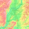 Topografische kaart Louisville, hoogte, reliëf