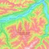 Topografische kaart Tux Alps, hoogte, reliëf