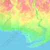 Topografische kaart Natashquan, hoogte, reliëf