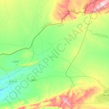 Topografische kaart Ain El Karma, hoogte, reliëf