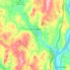 Topografische kaart Springfield, hoogte, reliëf