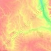 Topografische kaart Верхневилюйский улус, hoogte, reliëf
