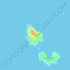 Topografische kaart West Ballenas Island, hoogte, reliëf