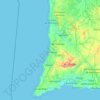 Topografische kaart Parc naturel du Sud-Ouest Alentejano et Costa Vicentina, hoogte, reliëf