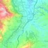 Topografische kaart Cocentaina, hoogte, reliëf
