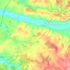 Topografische kaart Biscainho, hoogte, reliëf