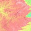 Topografische kaart Barbacena, hoogte, reliëf