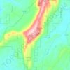 Topografische kaart Cheaha Wilderness, hoogte, reliëf