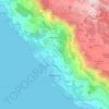 Topografische kaart Makarska, hoogte, reliëf