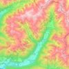 Topografische kaart Gsies - Valle di Casies, hoogte, reliëf