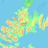 Topografische kaart Afognak Island, hoogte, reliëf