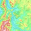 Topografische kaart Hualqui, hoogte, reliëf
