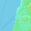 Topografische kaart Communauté urbaine de Kribi, hoogte, reliëf