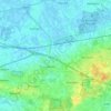 Topografische kaart Jabbeke, hoogte, reliëf