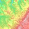 Topografische kaart Limogne-en-Quercy, hoogte, reliëf