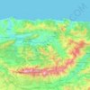 Topografische kaart Tizi Ouzou, hoogte, reliëf