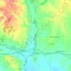 Topografische kaart Melgar de Fernamental, hoogte, reliëf