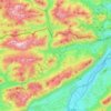 Topografische kaart Thiersee, hoogte, reliëf