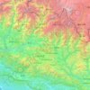 Topografische kaart Bagmati, hoogte, reliëf