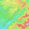 Topografische kaart Servance-Miellin, hoogte, reliëf