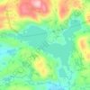 Topografische kaart Øyuvsvatnet, hoogte, reliëf