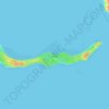 Topografische kaart Savary Island, hoogte, reliëf