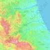 Topografische kaart Teramo, hoogte, reliëf