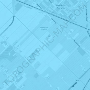 Topografische kaart Vijfde Dorp, hoogte, reliëf