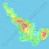 Topografische kaart Skopelos, hoogte, reliëf